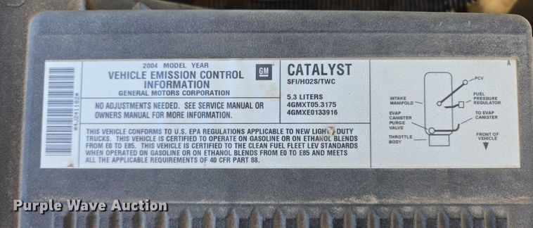 image for item DY1450 2004 Chevrolet Suburban 1500 SUV