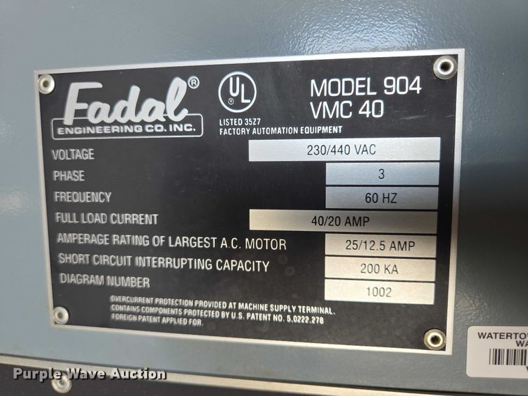 image for item DY1457 Fadal 904-1 CNC mill