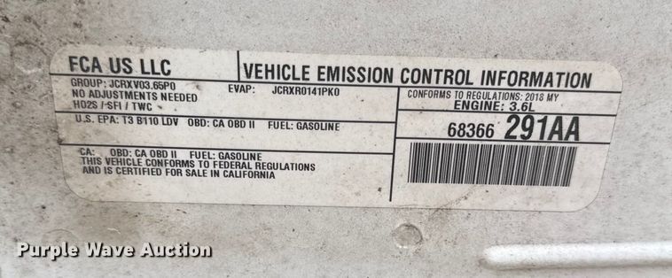 image for item DY8297 2018 Dodge Charger Police 