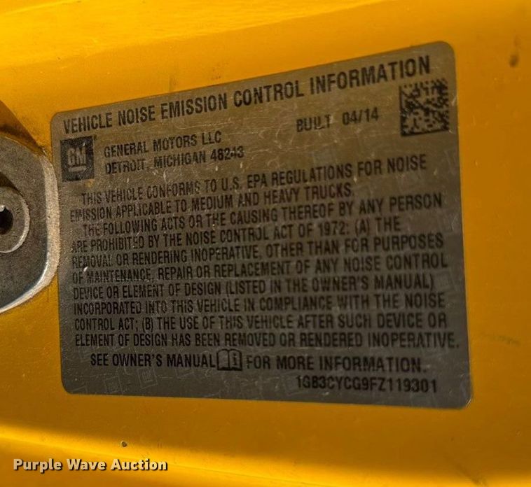 image for item DY8316 2015 Chevrolet Silverado 3500HD utility bed pickup truck