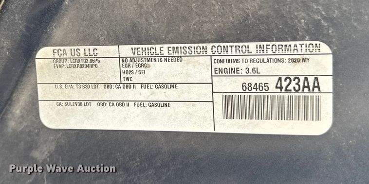 image for item EA1966 2020 Dodge Durango SSV SUV