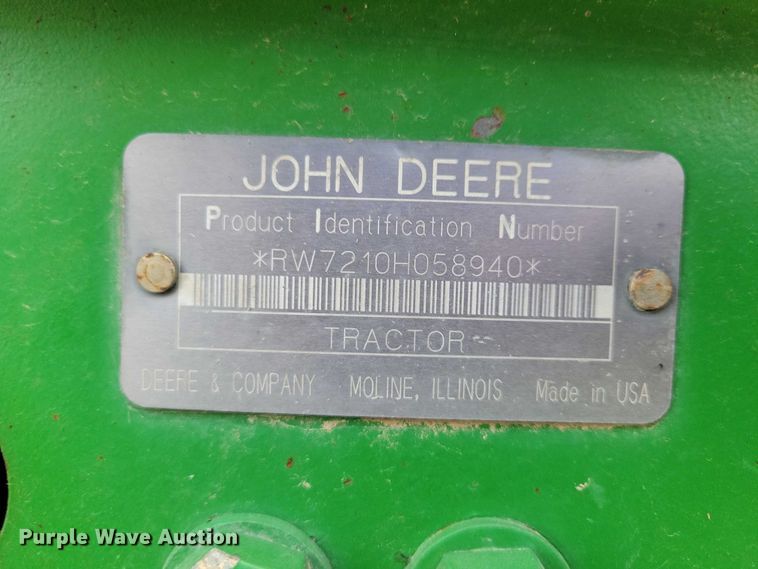 image for item EA2662 2001 John Deere 7210 MFWD tractor