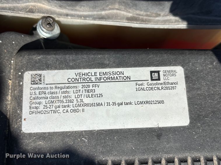 image for item EA7572 2020 Chevrolet Tahoe Police SUV