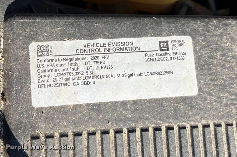 image for item EA7574 2020 Chevrolet Tahoe Police SUV