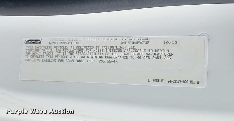 image for item EB8375 2014 Freightliner M2 street sweeper truck