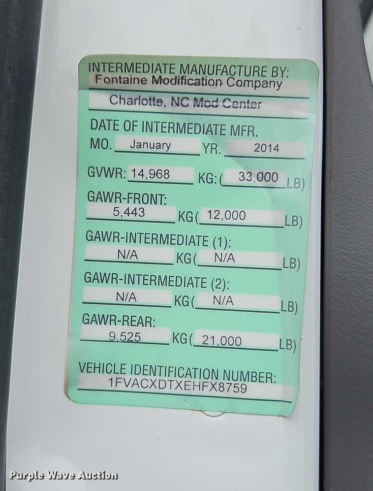 image for item EB8375 2014 Freightliner M2 street sweeper truck