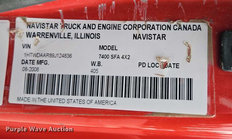 image for item EB8378 2009 International SA525 dump truck