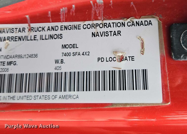 image for item EB8378 2009 International SA525 dump truck