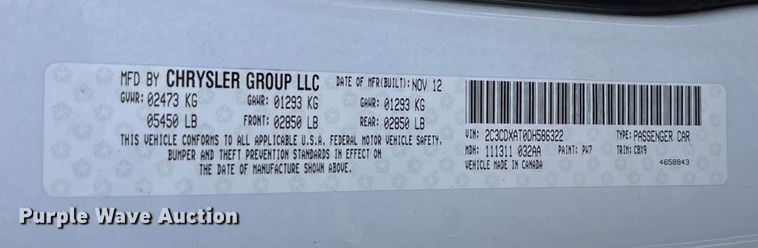 image for item ED2308 2013 Dodge Charger Police 