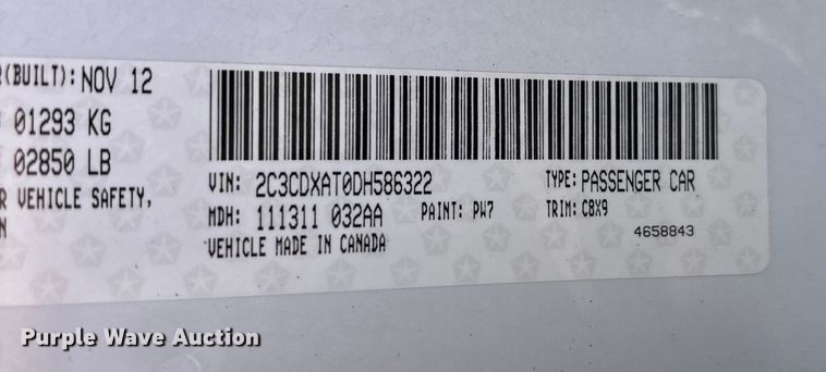 image for item ED2308 2013 Dodge Charger Police 