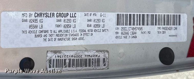 image for item ED2309 2011 Dodge Charger Police 