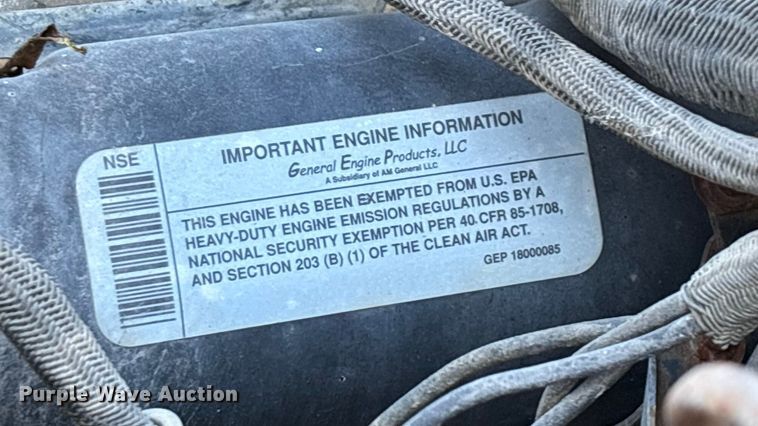 image for item ED2311 1991 AM General M998 SUV