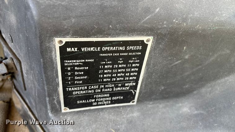 image for item ED2311 1991 AM General M998 SUV