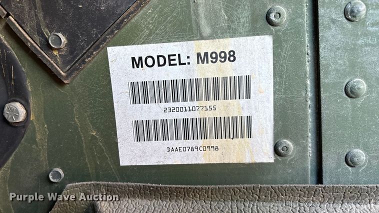 image for item ED2311 1991 AM General M998 SUV