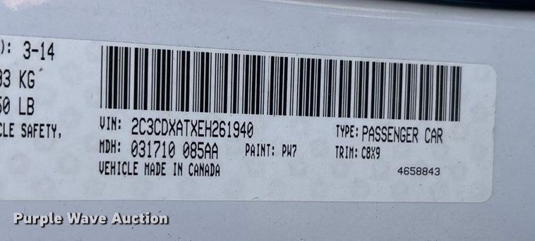 image for item ED2312 2014 Dodge Charger Police 