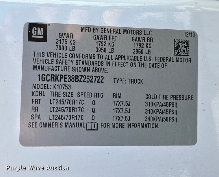 image for item ED2319 2011 Chevrolet Silverado 1500 Ext. Cab pickup truck