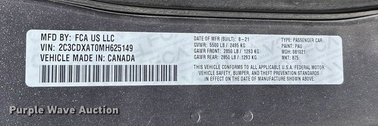 image for item ED2320 2021 Dodge Charger Police 