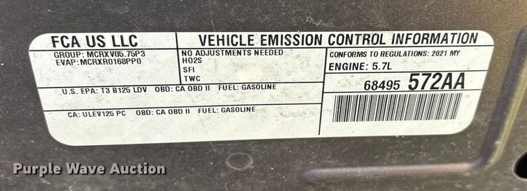 image for item ED2322 2021 Dodge Charger Police 