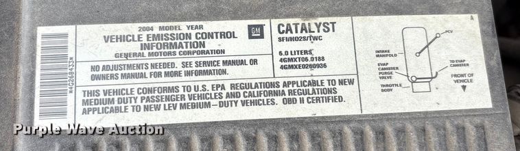 image for item ED5827 2004 Chevrolet Suburban 2500 SUV