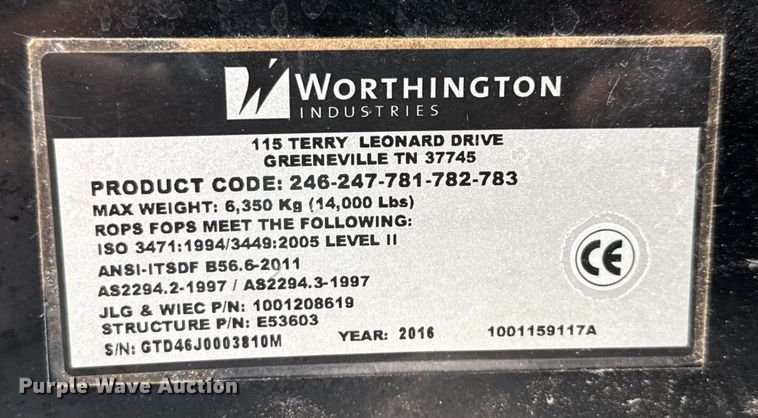 image for item ED5828 2016 Caterpillar TH255C telehandler