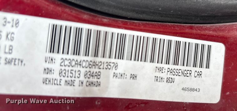 image for item ED5829 2010 Chrysler 300 