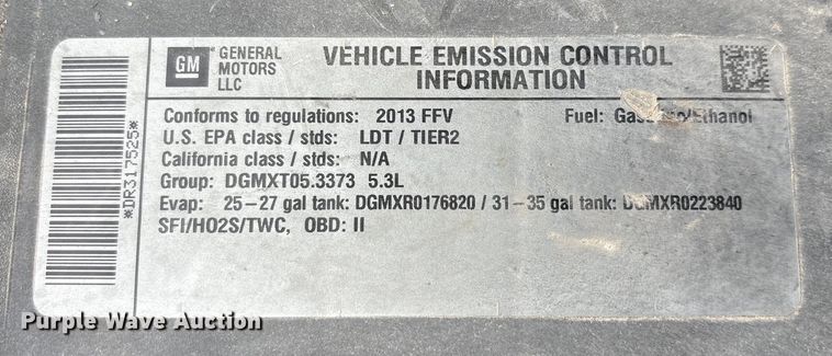 image for item ED5834 2013 Chevrolet Tahoe Police SUV