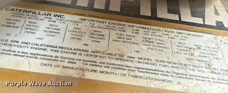 image for item ED5835 2004 Ford F750 dump truck