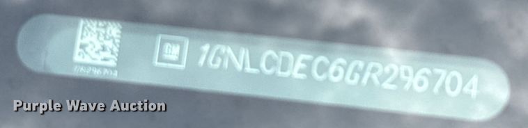 image for item ED5843 2016 Chevrolet Tahoe Police SUV