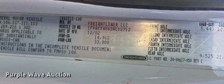 image for item EE4068 2003 Freightliner M2 digger derrick truck