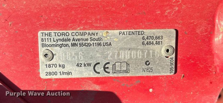 image for item EE4161 Toro 4500D GroundMaster lawn mower