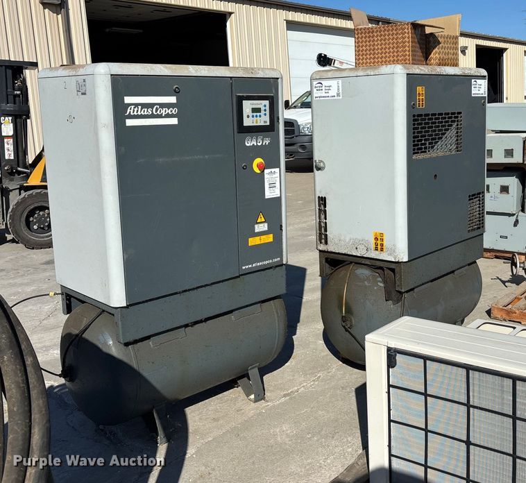 image for item EE4171 (2) 2009 Atlas Copco GA5FF air compressors