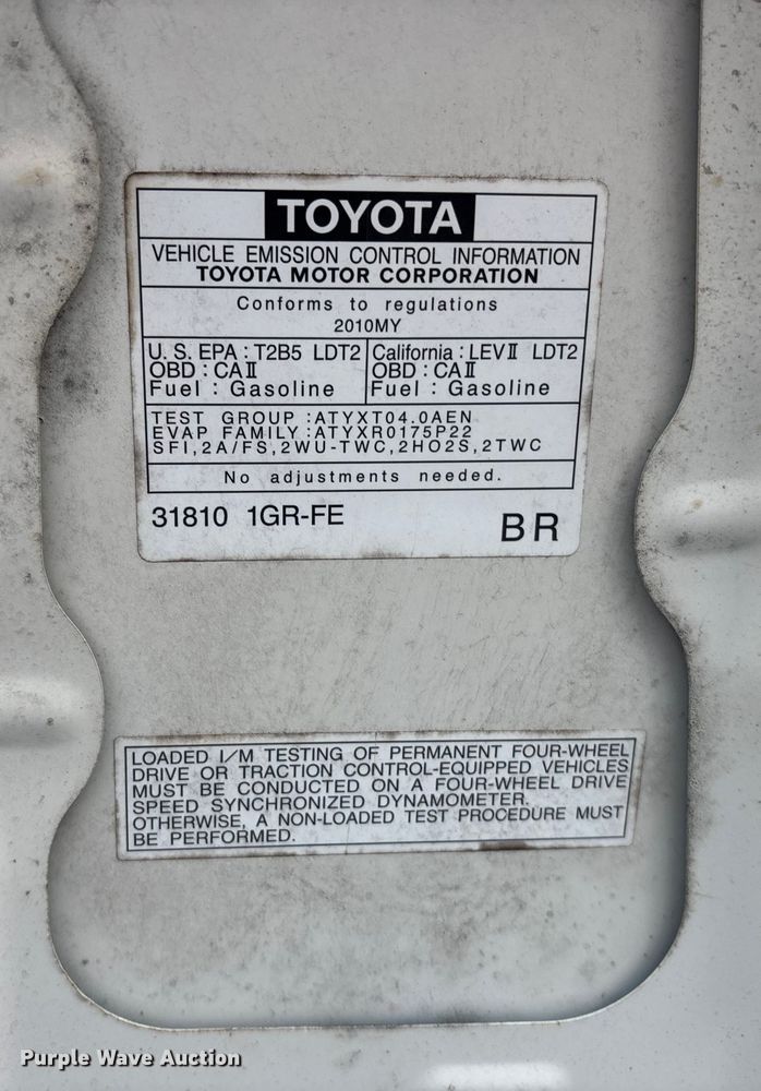 image for item EE4199 2010 Toyota FJ Cruiser SUV