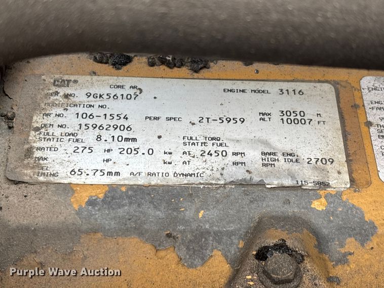 image for item EJ7684 1997 Chevrolet C7500 dump truck