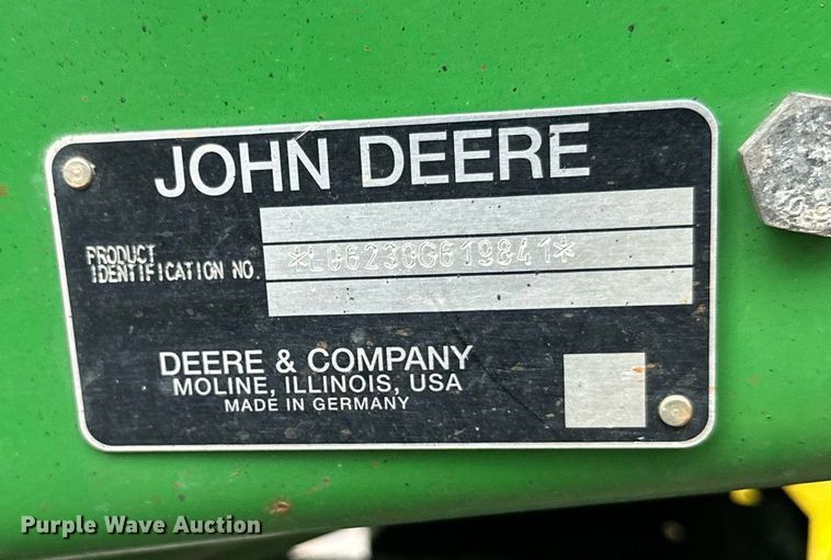 image for item EL0027 2009 John Deere 6230 MFWD tractor