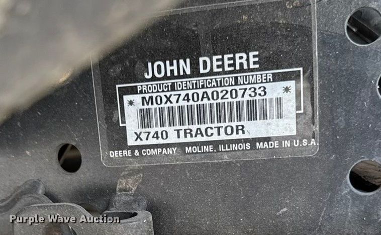 image for item EM2403 John Deere X740 lawn mower