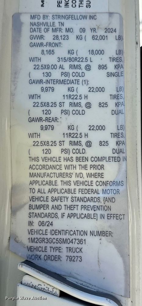 image for item EM6124 2025 Mack Granite roll-off container truck