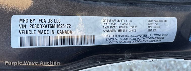 image for item EN5721 2021 Dodge Charger Police 