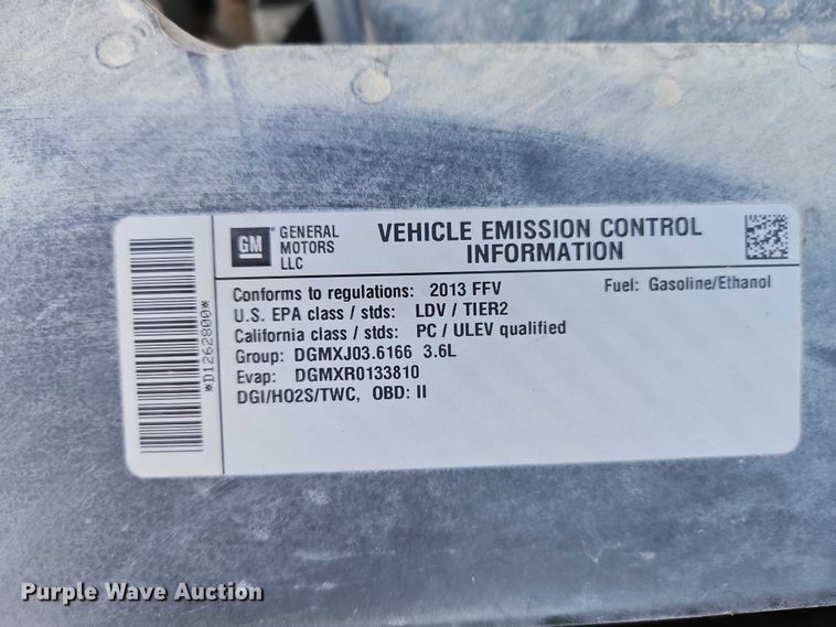 image for item EO4728 2013 Chevrolet Impala passenger vehicle