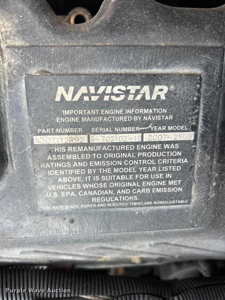 image for item ET3375 2010 International SF525 dump truck