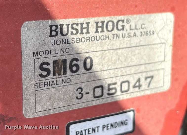 image for item ET7117 Bush Hog SM 60 side boom rotary mower