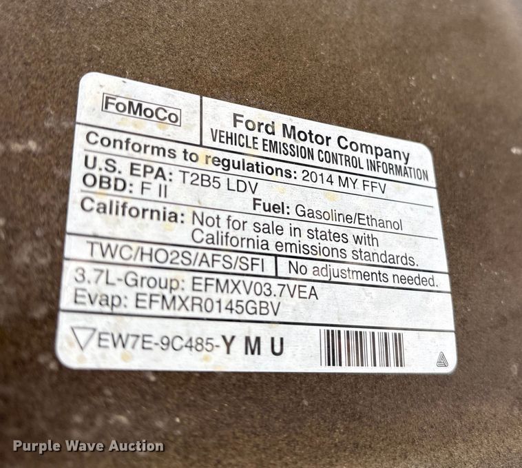 image for item ET7156 2014 Ford Taurus Police Interceptor 