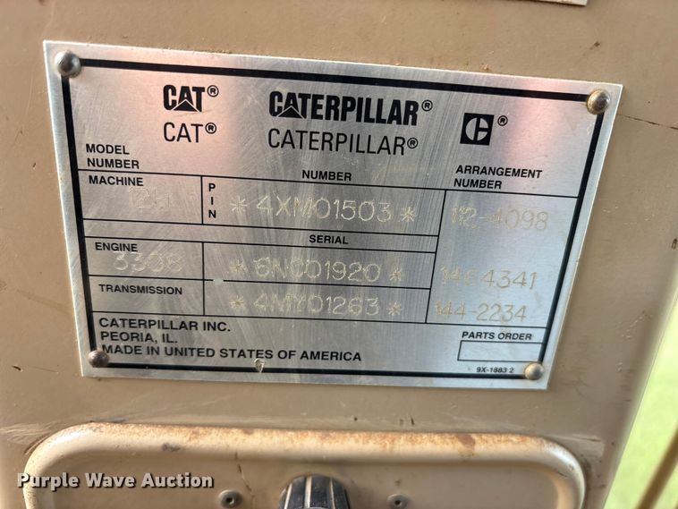 image for item ET7188 1997 Caterpillar 12H motor grader