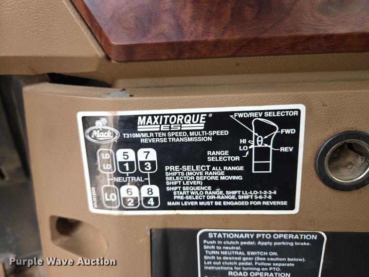 image for item EU3866 2009 Mack Granite dump truck