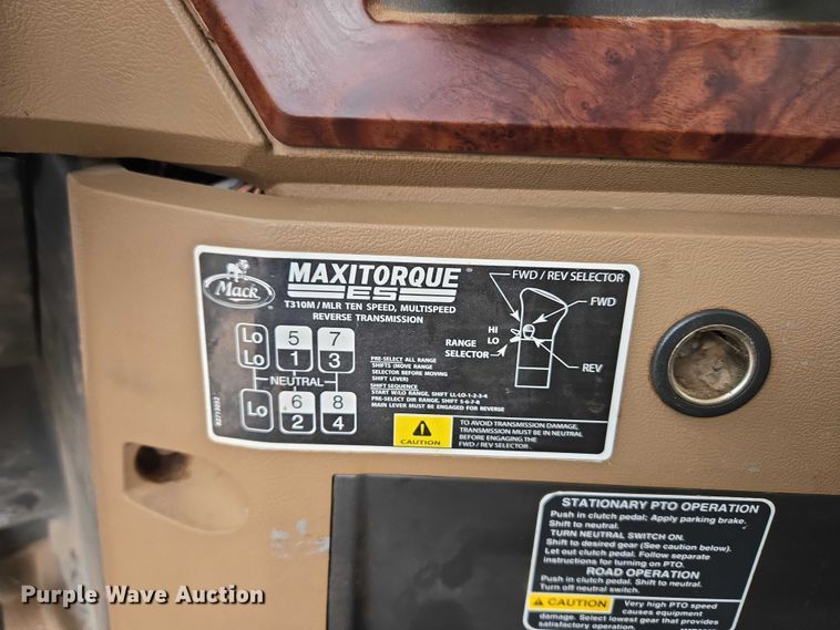 image for item EU3867 2009 Mack Granite dump truck