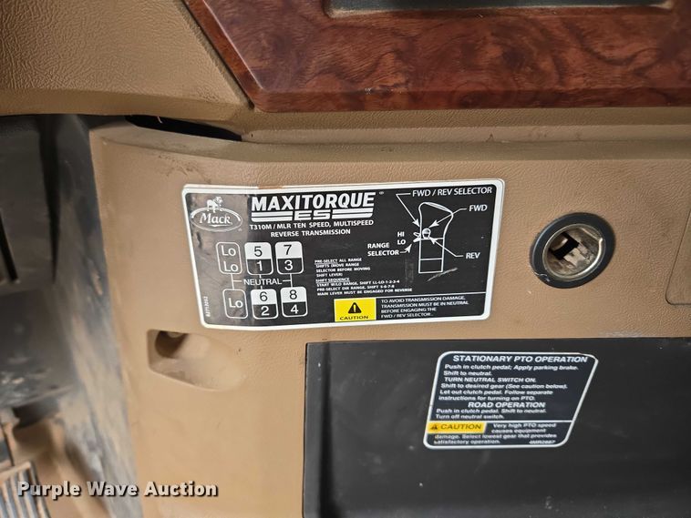 image for item EU3868 2009 Mack Granite dump truck