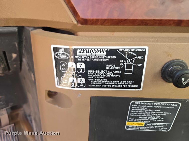 image for item EU3869 2009 Mack Granite dump truck