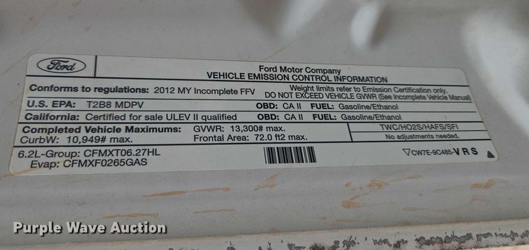 image for item EU3873 2012 Ford F350 Super Duty  flatbed pickup truck