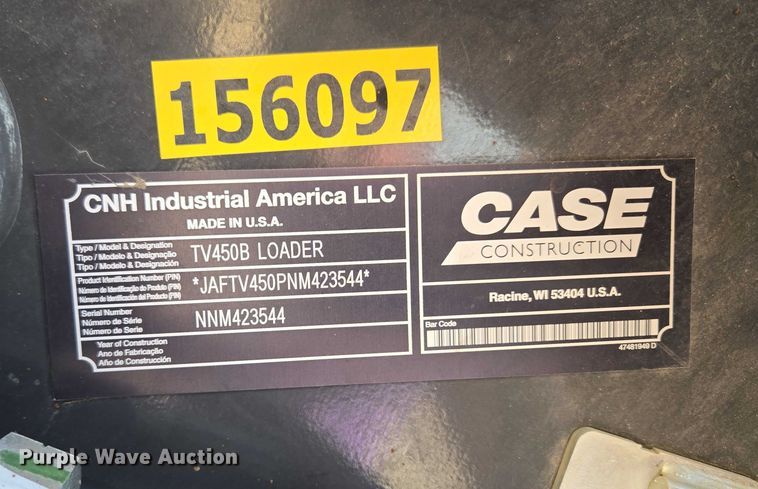 image for item EU3874 2023 Case TV450B tracked skid steer loader