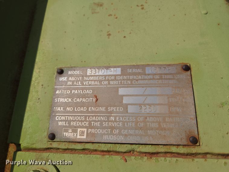 image for item EU3878 1978 Terex 33T0T-H elevating scraper