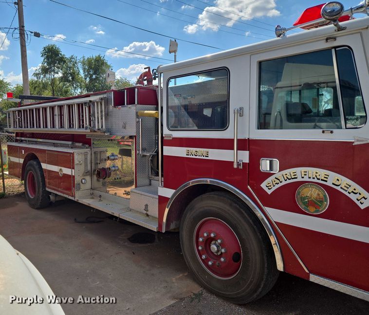 image for item EU3879 1986 Pierce Arrow pumper fire truck